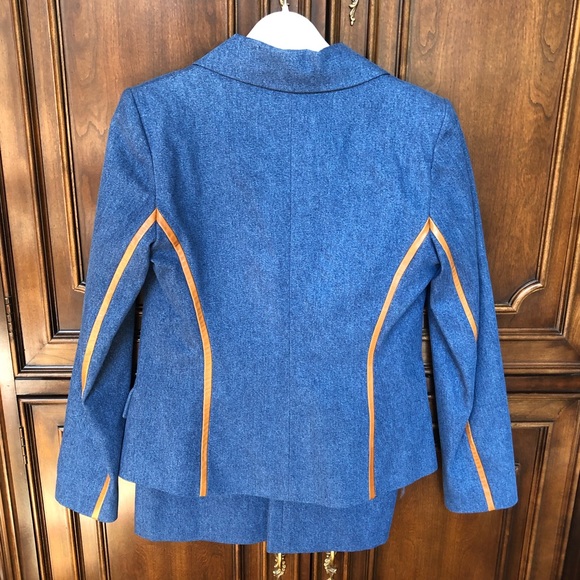 Jean-Louis Scherrer  Denim and Leather Suit - Picture 5 of 8